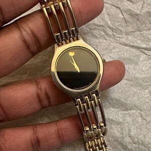 Vintage Movado Gold and Black Timepiece